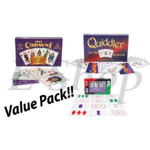  Quiddler, Five Crowns, SET Card Games 3 Pack Toys & Games