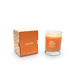  Voluspa Dahlia Orange Bloom Glass Candle