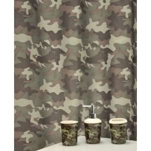  Famous Home Fashions Camouflage Bath Accessory Set, Khaki 