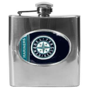  Seattle Mariners MLB 6oz Stainless Steel Flask Everything 