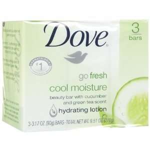  Dove Beauty Bar, Cool Moisture 3 Pack Beauty