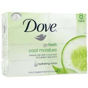 Dove Beauty Bar, Cool Moisture, 8 ct (Quantity of 4 