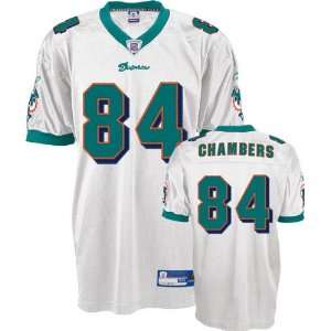  Chris Chambers White Reebok Authentic Miami Dolphins Jersey 