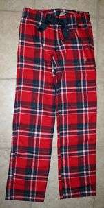 NWT Abercrombie Girls Large 12 Red Plaid Sleep Pants  