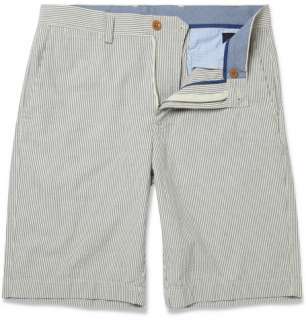   Clothing  Shorts  Casual  Striped Cotton Seersucker Shorts