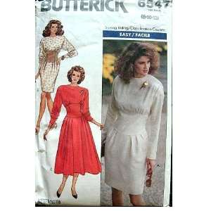  MISSES DRESS SIZE 8 10 12 BUTTERICK SEWING PATTERN 6547 