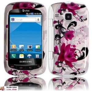  For Samsung Doubletime I857 Design Cover   Purple Lily 