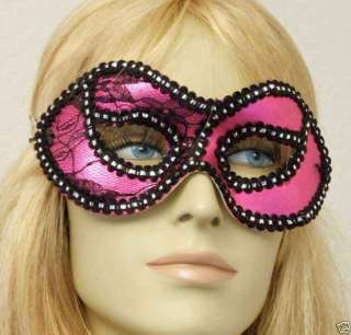 Pink With Lace Mardi Gras Ball Theater Play Party Mask  