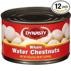 Dynasty Water Chestnuts   Whole, 8 Ounce (Pack of 12)  
