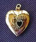 SMALL HEART GOLD LOCKET WITH ELEGANT DESIGN