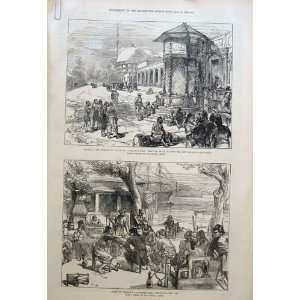   Constantinople Scenes During Servia War Old Print 1876