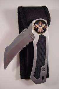 BOY SCOUTS KNIFE STAINLESS STEEL With CASE BRAND NEW  