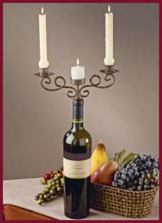 Wine Bottle Candelabra Candle Holder f/Romantic Evening  