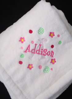 Personalized Monogrammed Baby Mini Security Blanket Girl or Boy 6 