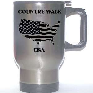  US Flag   Country Walk, Florida (FL) Stainless Steel Mug 