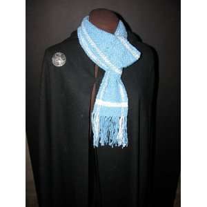   and White Cotton Mens or Womens Handwoven Scarf 