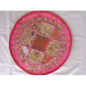Round Bed Couch India Ethnic Pillow Cushion Cover 16  