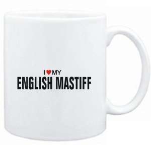    Mug White  I love my English Mastiff  Dogs