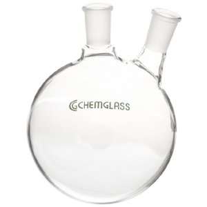  Glass 2000mL Round Heavy Wall 2 Neck Bottom Boiling Flask with 24/40 
