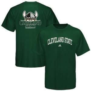  adidas Cleveland State Vikings Green Relentless T shirt 