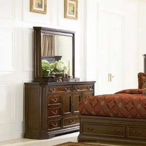  Moscow Dresser and Mirror Set in Deep Brown