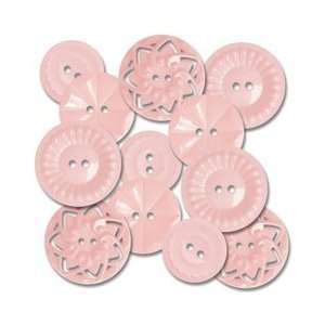    Vintage Style Sew On Buttons 12/Pkg Pink Arts, Crafts & Sewing