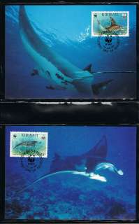 BRIEFMARKEN WWF 1991 KIRIBATI WALHAI RIESENMANTA KPL  