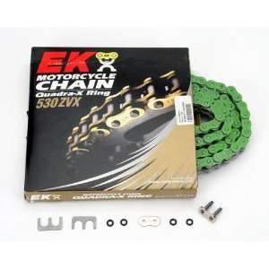EK Chain 530 ZVX2 Chain   150 Links   Green, Chain Type 530, Color 
