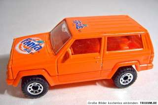 Matchbox Jeep Cherokee orange Fanta chinese promo  