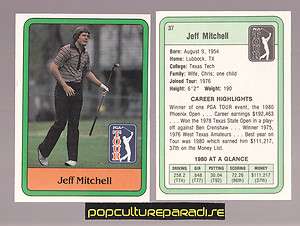 JEFF MITCHELL 1981 Donruss Golf Stars PGA TOUR TRADING CARD  