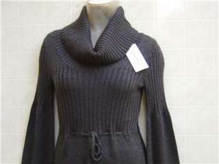 Calvin Klein Women Sweater Knit Wrap Wool Cowl Dress XS  