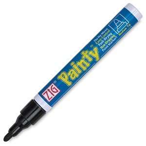  Zig Black Painty Paint Marker Medium Bullet Tip   Opaque Waterproof 