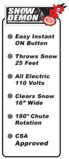 Snow Demon 1200 Watt Electric Snow Thrower Blower Snowblower 