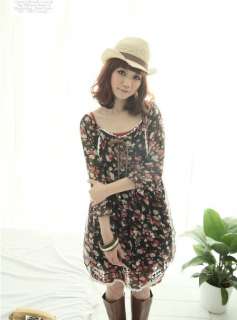 D111 Korean style womens chiffon leopard dress/skirt  