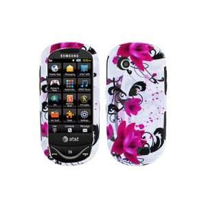  Samsung A697 Sunburst Graphic Case   White with Pink 