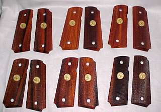 Colt Officers 1911 Fine Cocobolo Beautiful Diamond Checkered Grips w 