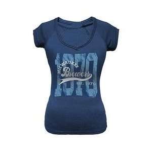  Milwaukee Brewers Womens Short Sleeves Baby Jersey V Neck 