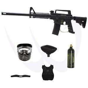   Black Tactical Paintball Gun w/ 18 Armor Package