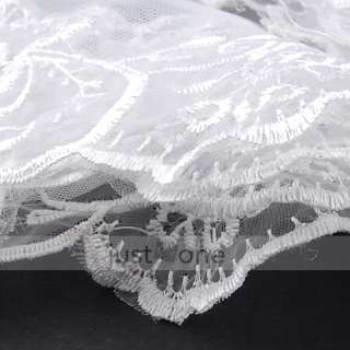 Lang Brautschleier Schleier mit Spitze Stickerei Weiß Ivory für 