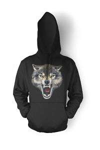 Wolf Hoodie Hooded Sweatshirt Animal Fangs Pullover  