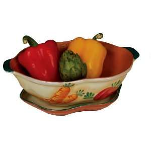   Rinse and Serve Vegetable Bowl with Dish 