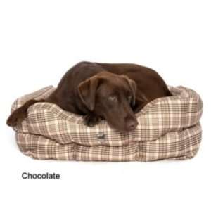  Defender Classic Plaid Square Dog Bed 24In x 28In Pet 