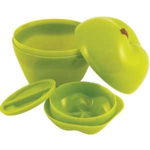  Snack Attack Apple and Dip to Go Lunch Box, Green