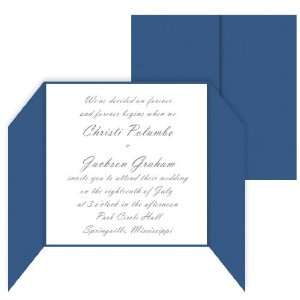  5 5/16 Square Invitation Gate Fold   Colors Royal Blue 