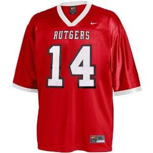  Nike Rutgers Scarlet Knights #14 Scarlet Replica Football 