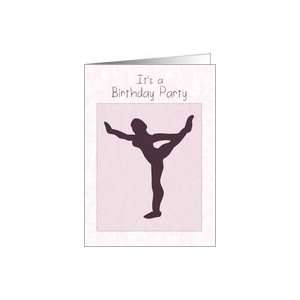  Gymnastics Birthday Party Invitation, Gymnast Card Toys 