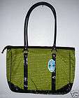 GLOBAL NEW BEGINNINGS PURSE~Lime Green & Black~Lined~Divider~NEW