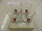 OLDSMOBILE OLDS DRINKING GLASS TUMBLERS WITH RED ROCKET LOGO   60 