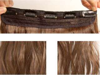 120g 20 long Woman Curly/wavy 5 clip on synthenic hair extensions for 