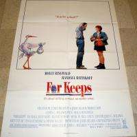1988 *FOR KEEPS* MOVIE POSTER MOLLY RINGWALD ORIGINAL  